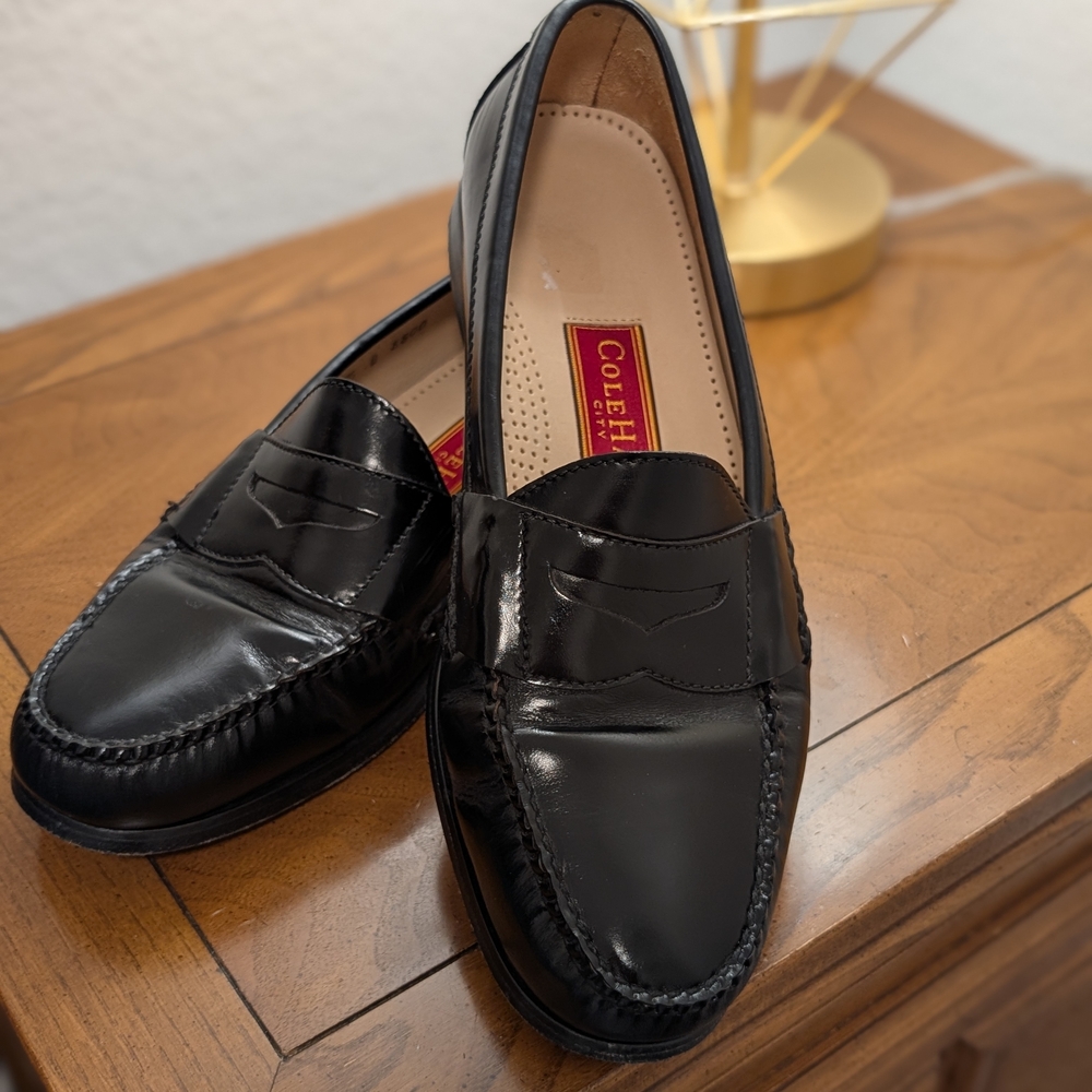 Cole Haan Men's Pinch Penny Black Loafers - Size 10.5
